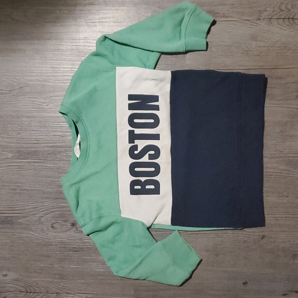 💚 H&M | Toddler Crewneck Sweater | Green | Blue | White | 3-4 Years